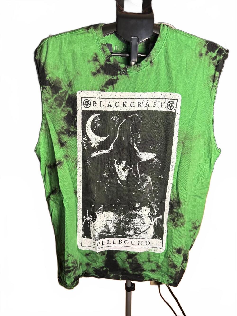 Blackcraft Spellbound Green Tie-Dye Sleeveless T Shirt sz XL